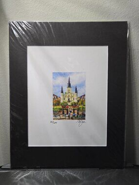 14 x 11 New Orleans St Louis Cathedral Print with matte